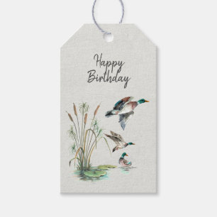 Etiquetas Para Regalos Cumpleaños de Mallard Ducks