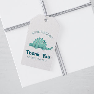 Etiquetas Para Regalos Cumpleaños de niños Dinosaurio Stegosaurus Gracias