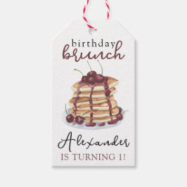 Etiquetas Para Regalos Cumpleaños de Panqueques de Acuarela