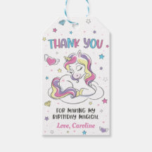 Cumpleaños de Pastel Arcoíris Unicornio, Gracias