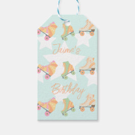 Etiquetas Para Regalos Cumpleaños de patinaje en pastel estrellas