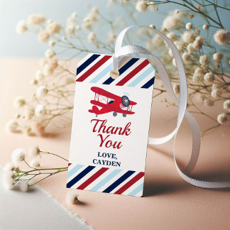 Etiquetas Para Regalos Cumpleaños del avión Time Flies