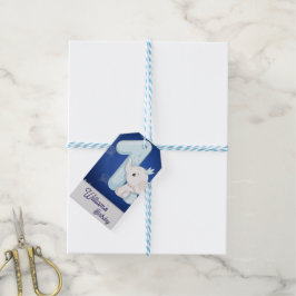 Etiquetas Para Regalos Cumpleaños del bebé elefante lindo