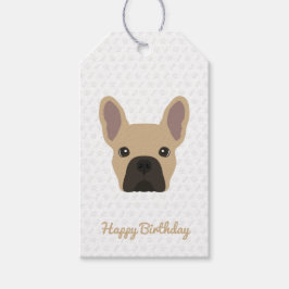 Etiquetas Para Regalos Cumpleaños del Bulldog francés Light Fawn