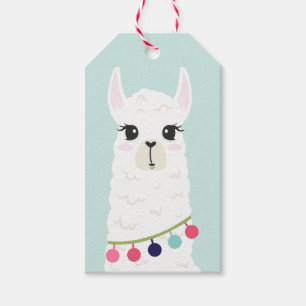 Etiquetas Para Regalos Cumpleaños del Chica Cute Llama
