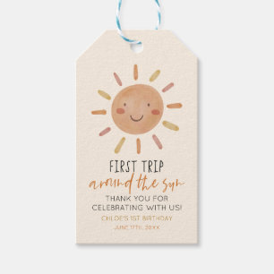 Etiquetas Para Regalos Cumpleaños del primer viaje alrededor del sol de P
