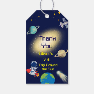 Etiquetas Para Regalos Cumpleaños en el Espacio Exterior – Astronauta, Co