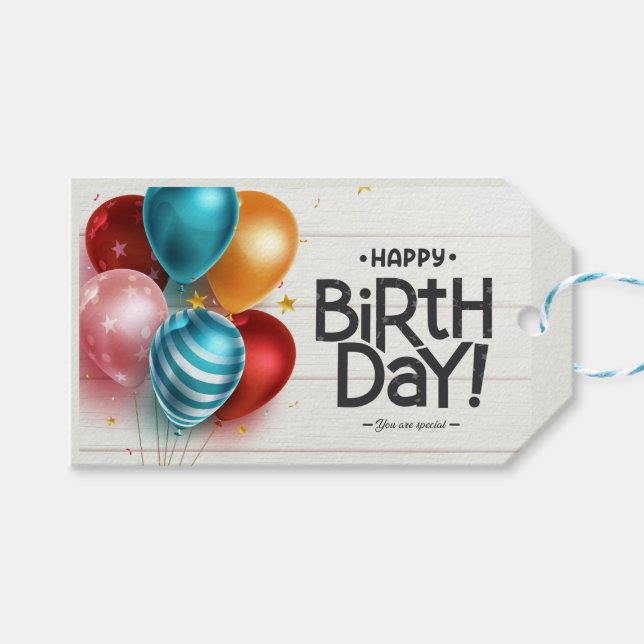 Etiquetas Para Regalos Cumpleaños! ¡Eres especial! (Frente (Horizontal))