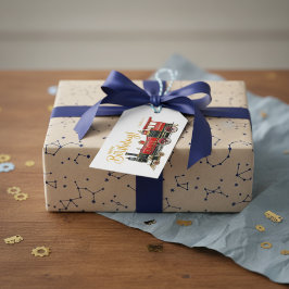 Etiquetas Para Regalos Cumpleaños feliz del tren rojo