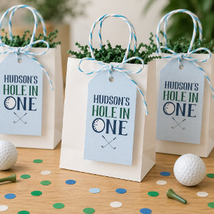 Etiquetas Para Regalos Cumpleaños Golf Hoyo en Uno Primero