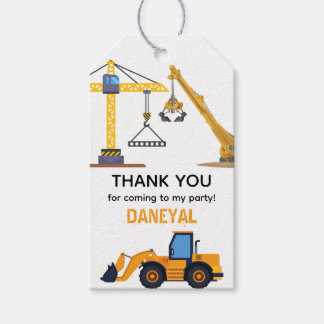 Etiquetas Para Regalos Cumpleaños infantil simple de construcción moderna