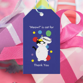 Etiquetas Para Regalos Cumpleaños Meow es gato por tu favor