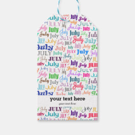 Etiquetas Para Regalos Cumpleaños, mes de julio