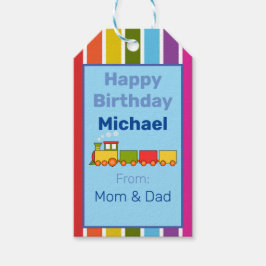 Etiquetas Para Regalos Cumpleaños Personalizado Tren