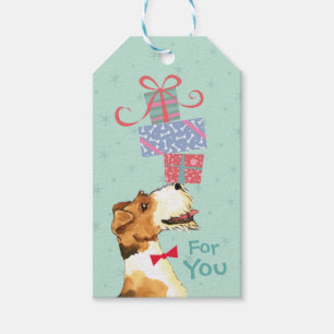 Etiquetas Para Regalos Cumpleaños presenta Wire Fox Terrier