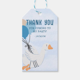 Etiquetas Para Regalos Cumpleaños Tonto Ganso Azul 1