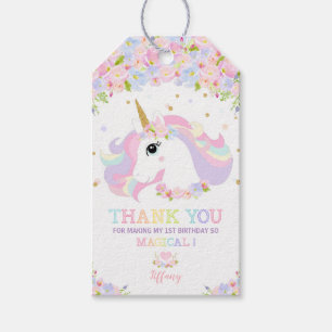 Etiquetas Para Regalos Cumpleaños Unicornio Gracias Por Favor De Las Etiq
