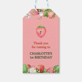 Etiquetas Para Regalos cumpleaños uno de sabor a bayas, gracias