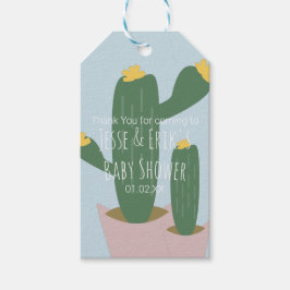 Etiquetas Para Regalos Cupcakes de Cactus Agradecimiento Baby Shower Azu