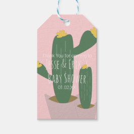 Etiquetas Para Regalos Cupcakes de Cactus Agradecimiento para Baby Shower
