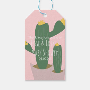 Etiquetas Para Regalos Cupcakes de Cactus Agradecimiento para Baby Shower