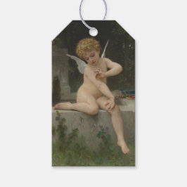 Etiquetas Para Regalos Cupido con mariposa (por Bouguereau)