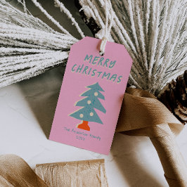 Etiquetas Para Regalos Curioso árbol de navidad verde azul dibujado a man