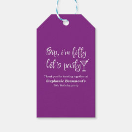 Etiquetas Para Regalos Curioso trago moderno Soy el cumpleaños 50 de la m