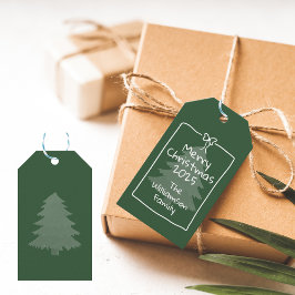 Etiquetas Para Regalos Custom Green Whimsical Doodle Christmas 