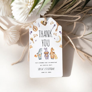 Etiquetas Para Regalos Cute acuarela Animales Africanos Cumpleaños Gracia