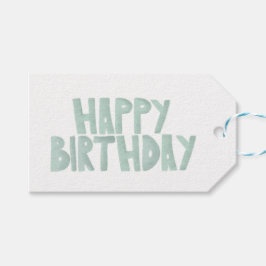 Etiquetas Para Regalos Cute Baby Blue Simple Happy Birday