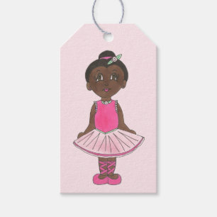 Etiquetas Para Regalos Cute Ballerina Chica de ballet rosa Tutu Teatro de
