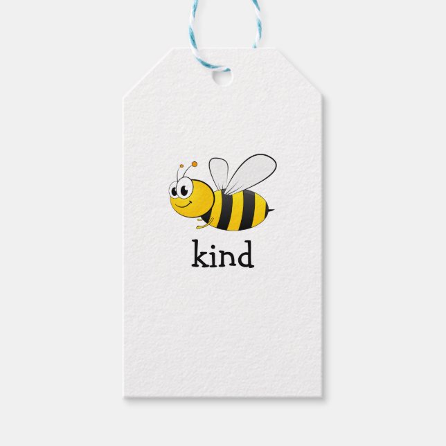 Etiquetas Para Regalos Cute Bee Kind (Anverso)