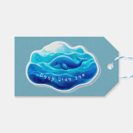 Etiquetas Para Regalos Cute Blue Whale, personalized