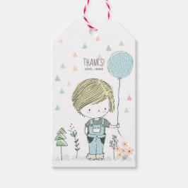 Etiquetas Para Regalos Cute Boy rubia cumpleaños cumpleaños Gracias etiqu