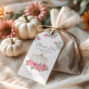 Etiquetas Para Regalos Cute Calabaza Floral Primer Cumpleaños Gracias Fav