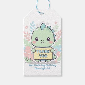 Etiquetas Para Regalos Cute Chibi Dinosaur Pastel 1st Birthday Gift Tag