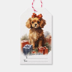 Etiquetas Para Regalos Cute Cocker Spaniel Dog
