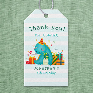 Etiquetas Para Regalos Cute Dinosaurs Stomp Chomp and roar birhtday boy