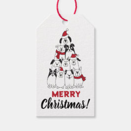Etiquetas Para Regalos Cute Dog Merry Christmas