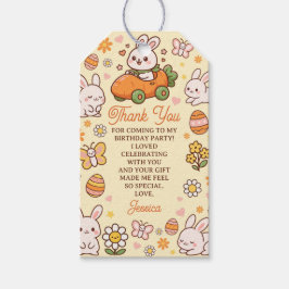 Etiquetas Para Regalos Cute Easter Bunny Kids' Birthday Party Thank You 