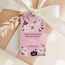 Cute Fantasma Halloween Baby Shower Favorito Tag P