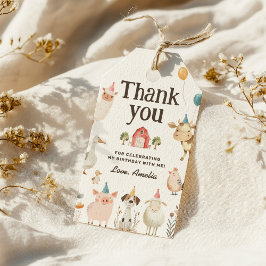 Etiquetas Para Regalos Cute Farm Animals Birthday Party Favor Tag