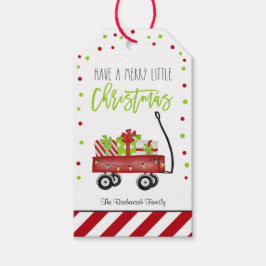 Etiquetas Para Regalos Cute Festivo Favorito de Navidad con Rayas Rojas