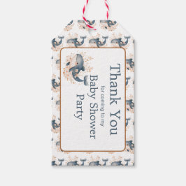 Etiquetas Para Regalos Cute Floral Whale Baby Shower