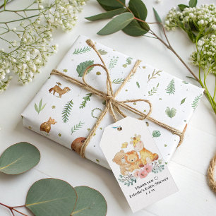 Etiquetas Para Regalos Cute Funny Woodland Animals Baby Shower