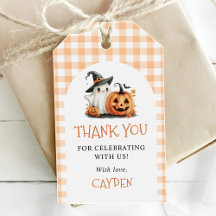 Cute Gingham Halloween Ghost 1º cumpleaños