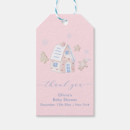 Etiquetas Para Regalos Cute Girl Gingerbread Village Baby Shower