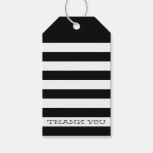 Etiquetas Para Regalos CUTE GRACIAS TOMAS rayas modernas simple negro