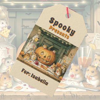 Etiquetas Para Regalos Cute Halloween Hamster Snack Party